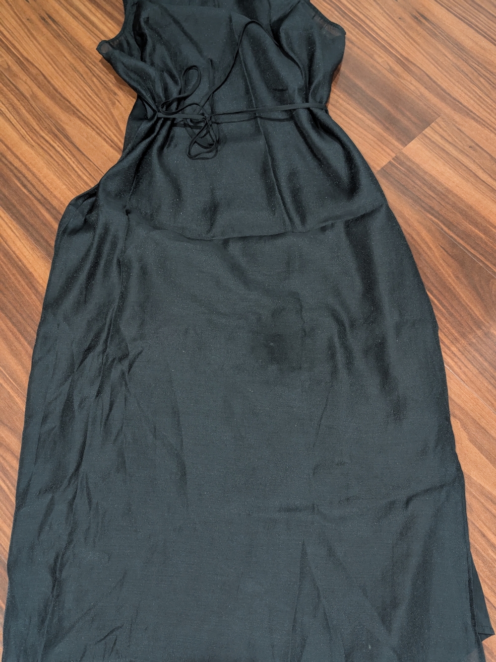 Target Black Backless Sleeveless Dress with Waist Tie